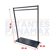 Perchero de Ropa Sencillo Negro 150x120x40cm XBH-CR02