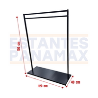 Perchero de Ropa Sencillo Negro 150x120x40cm XBH-CR02
