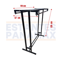 Perchero de Ropa Doble Lado Negro 129x119x57cm XBH-CR06