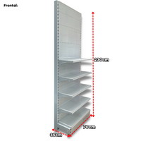 Góndola Frontal Perforado Blanco 5 Niveles 230x70x35cm 125kg/nivel PMX-1192