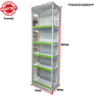 **CALIBRE GRUESO** Góndola Frontal Perforado Blanco Tipo Cuadrado 220x70x35cm 6 Niveles 275kg/nivel PMX-1117