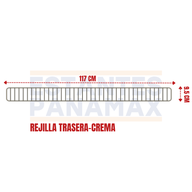 Rejilla de Hierro Trasera Crema 9.5x117cm RT117-CR