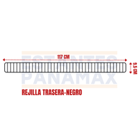 Rejilla de Hierro Trasera Negro 9.5x117cm RT117-NE