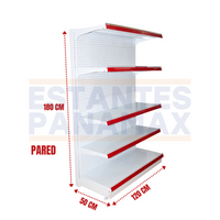 Góndola Pared Perforado Blanco 5 Niveles 180x120x50cm 150kg/nivel PMX-1134