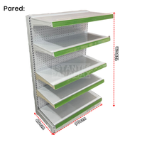 Góndola Pared Perforado Blanco 5 Niveles 120x90x45cm 75kg/nivel PMX-1200