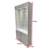 Mueble Gavetero con Slatwall y Luces Blanco 200x100x30cm 8384