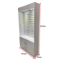 Mueble Gavetero con Slatwall y Luces Blanco 200x100x30cm 8384