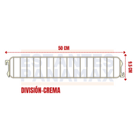 División de Hierro Crema 9.5x50cm DIV50-CR
