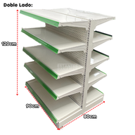 Góndola Doble Perforado Crema 5 Niveles 120x90x80cm 75kg/nivel PMX-1109