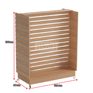 Isla de MDF de 4 Lados Ranurado con Ruedas, Frenos & Refuerzos de Aluminio Diseño Madera 135x120x60cm KW-009 / KD-004
