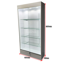 Vitrina Vertical de MDF Blanco con LED 4 Niveles 200x100x35cm KW-019