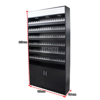 Mueble de MDF Negro para Cigarrillos 6 Niveles con LED 213x112x30cm KW-021