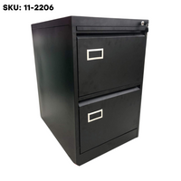 Archivador de Metal Negro de 2 Gavetas 11-2206