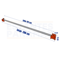 Porta Bobinas 206x11cm PMX-1243