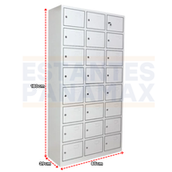 Casillero de Metal Gris 24 Compartimientos 180x85x39cm KY-G036 Locker.