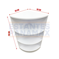 Esquinero de MDF Blanco 4 Niveles 110x50x50cm KW-013