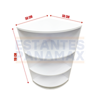 Esquinero de MDF Blanco 4 Niveles 110x50x50cm KW-013