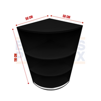 Esquinero de MDF Negro 4 Niveles 110x50x50cm KW-013