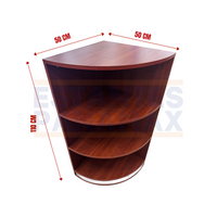 Esquinero de MDF Caoba 4 Niveles 110x50x50cm KW-013