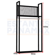 Perchero Lateral de Metal Negro 240x120x40cm XBH-CR07-LATERAL