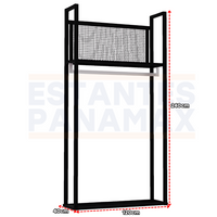 Perchero Lateral de Metal Negro 240x120x40cm XBH-CR07-LATERAL