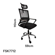 Silla para Oficina de Tela con Ruedas FSK7712