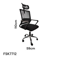Silla para Oficina de Tela con Ruedas FSK7712