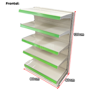 Góndola Frontal Perforado Crema 5 Niveles 120x80x45cm 75kg/nivel PMX-1110