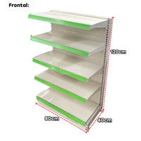 Góndola Frontal Perforado Crema 5 Niveles 120x80x45cm 75kg/nivel PMX-1110