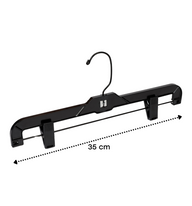 Gancho de Ropa Plástico con Barra 35cm Negro J85937