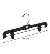 Gancho de Ropa Plástico con Barra 35cm Negro J85937