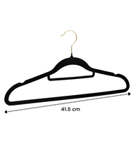 Gancho de Ropa de Gamuza 41.5cm Negro J86613