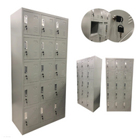 Casillero de Metal Gris de 15 Compartimientos 11-2218 Lockers.