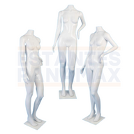 Maniquí de Dama Cuerpo Completo sin Cabeza + Base Blanco H-MAN-034