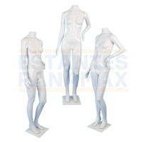 Maniquí de Dama Cuerpo Completo sin Cabeza + Base Blanco H-MAN-034