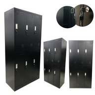 Casillero de Metal Negro de 6 Compartimientos 11-2217 Lockers.