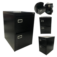 Archivador de Metal Negro de 2 Gavetas 48-7013