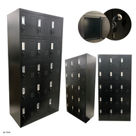 Casillero de Metal Negro de 15 Compartimientos 48-7008 Lockers.