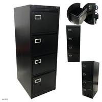 Archivador de Metal Negro de 4 Gavetas 48-7019