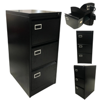 Archivador de Metal Negro de 3 Gavetas 48-7016