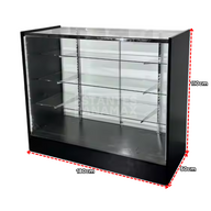 Vitrina de MDF Negro 3 Niveles de Vidrio Templado 110x180x50cm BNM5-1