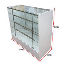 Vitrina de MDF Blanco 3 Niveles de Vidrio Templado 110x180x50cm BNM5-1