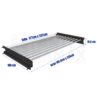 Set de 9 Tubos de Hierro para Rack de Bodega 100cm Ancho PMX-1242