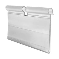 Porta Precio Plástico Transparente para Ganchos o Multiuso 4x6cm PP-01