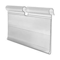 Porta Precio Plástico Transparente para Ganchos o Multiuso 4x6cm PP-01