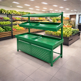 Mueble de Legumbre Metálico de 2 Niveles Verde PMX-1399