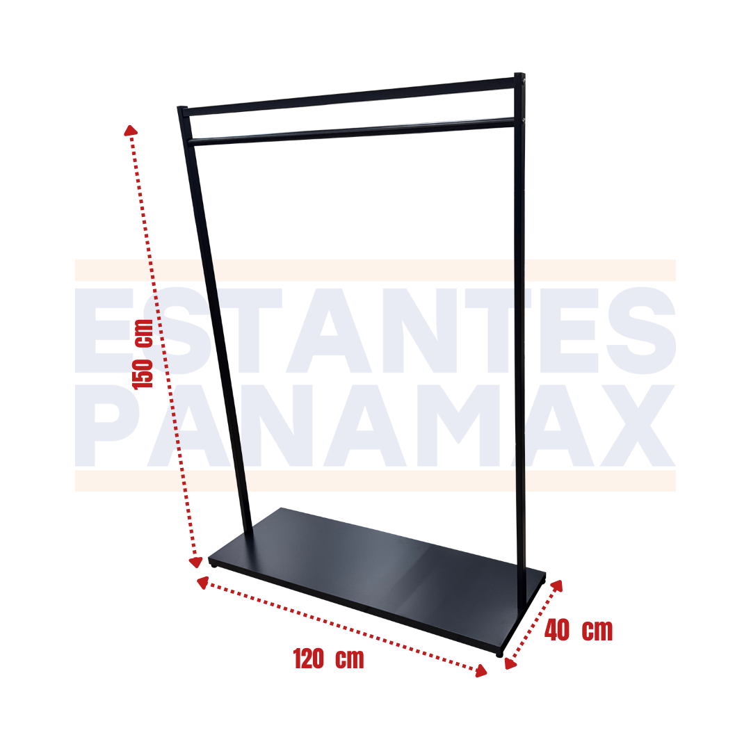 Perchero de Ropa Sencillo Negro 150x120x40cm XBH-CR02