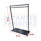 Perchero de Ropa Sencillo Negro 150x120x40cm XBH-CR02