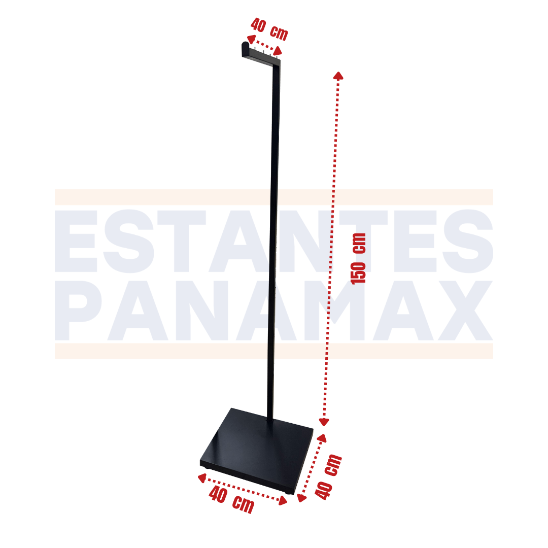 Rack de Ropa 1 Lado Negro 150x40x40cm XBH-CR02