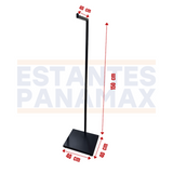 Rack de Ropa 1 Lado Negro 150x40x40cm XBH-CR02